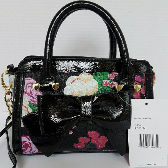 Betsey Johnson Handbags - NWT Betsey Johnson Patent Bow Crossbody